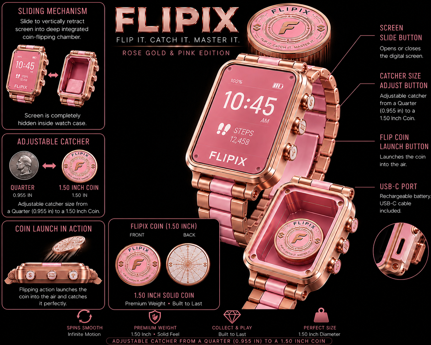 Flipix Coin Flipping Watch